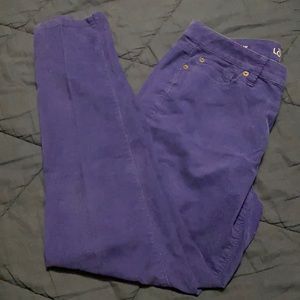 LOFT EUC corduroy Blue skinny jeans